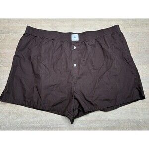 Aritzia Tna Dally Poplin Boxer Short Rich Mocha Brown Size XL